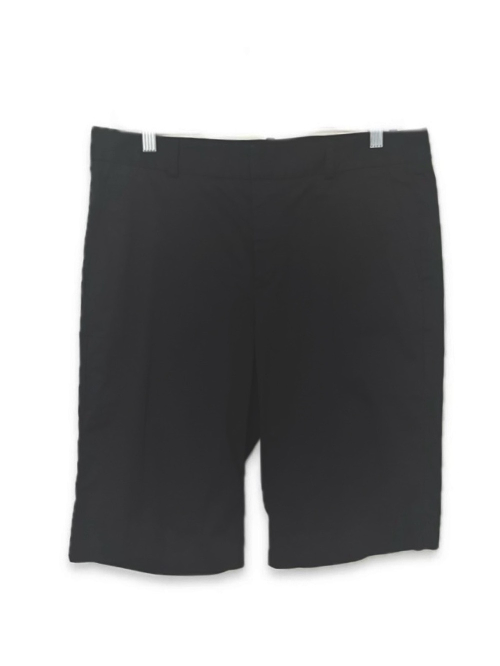 Ralph Lauren Golf Black Twill Bermuda Shorts Flat Front Cotton Size 10